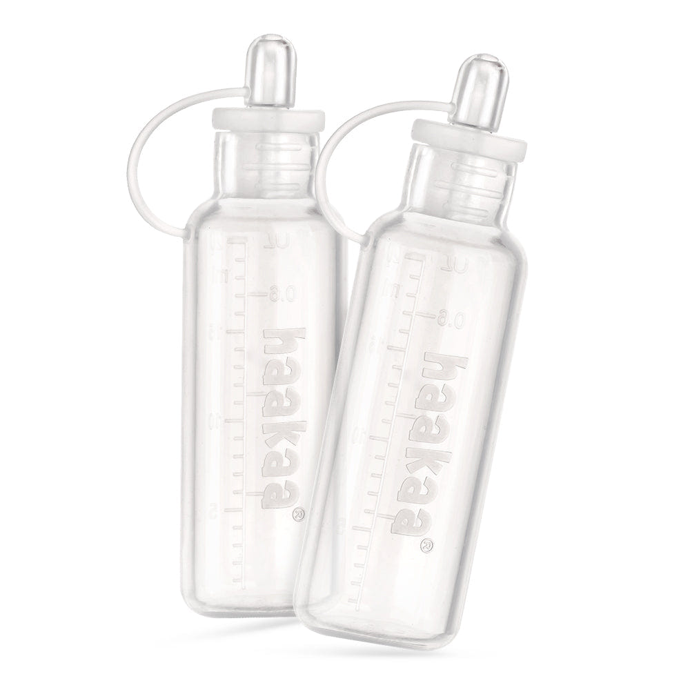Haakaa Silicone Colostrum Collectors 20 ml, 2 PK - Pre-Sterilized breastfeeding essentials for new moms.