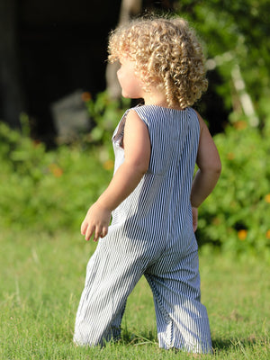 Halloween Striped Ghost Embroidered Baby Boys Romper