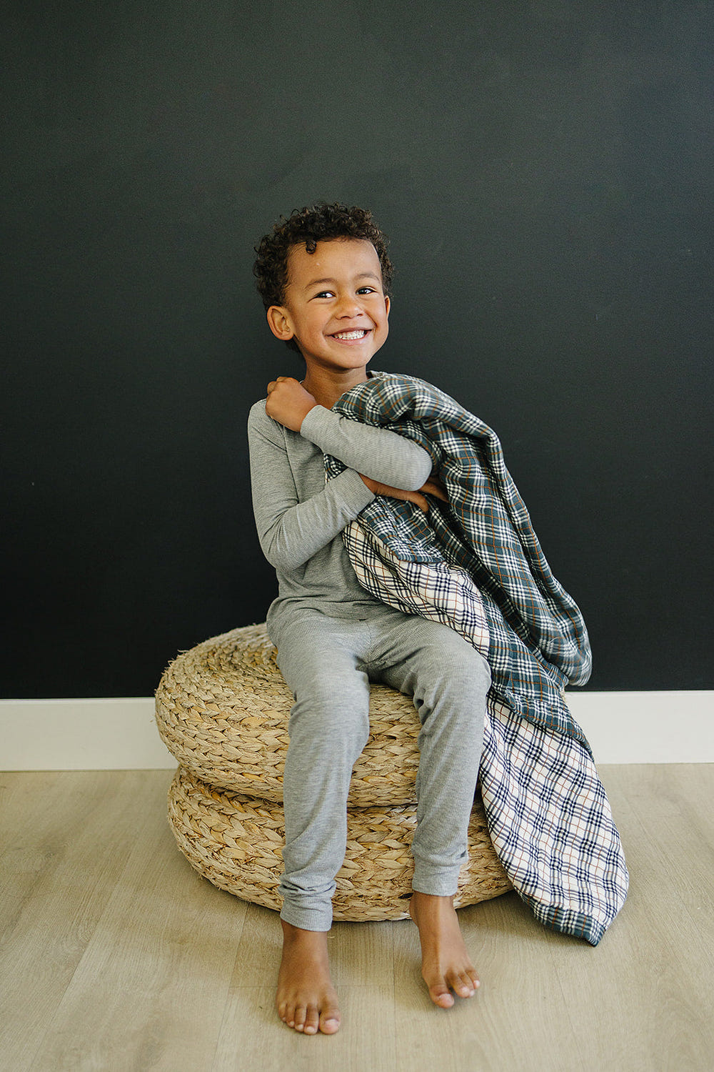 Vintage Plaid + Navy Plaid Muslin Quilt - MOOGCO Baby