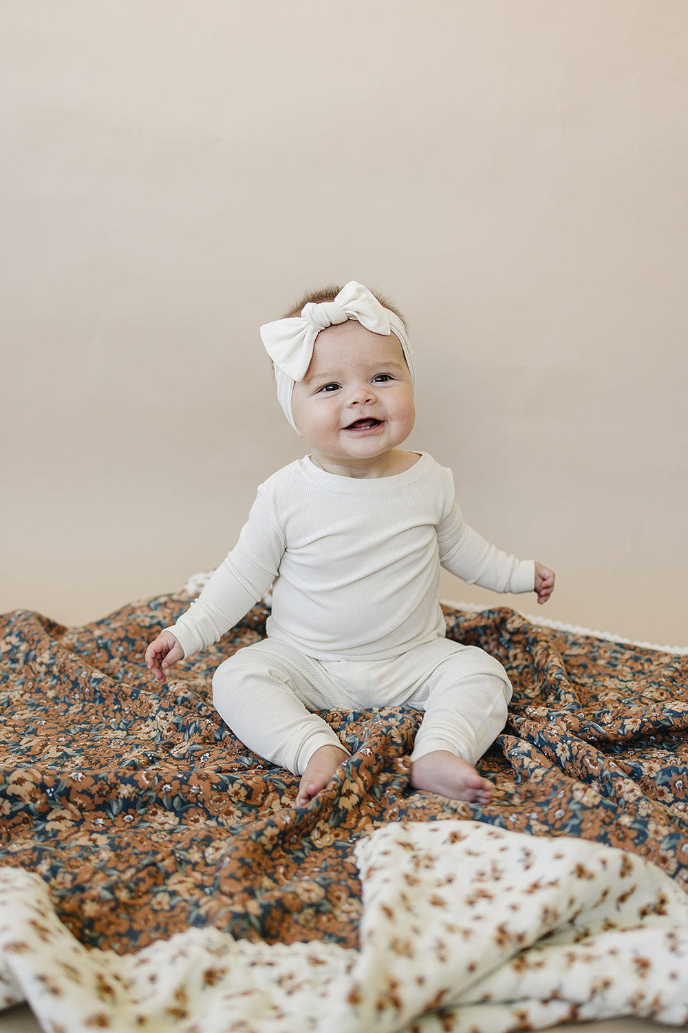 Venetian Floral + Autumn Bloom Lace Muslin Quilt - MOOGCO Baby