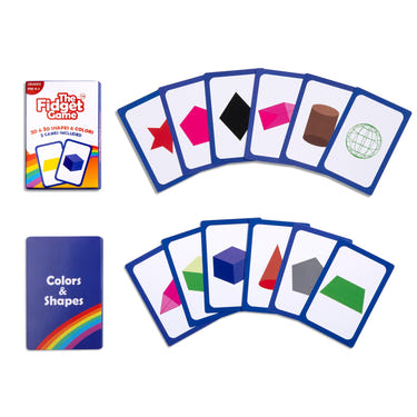2D & 3D Shapes & Colors Card Pack for early learning and sensory play, featuring vibrant educational designs.