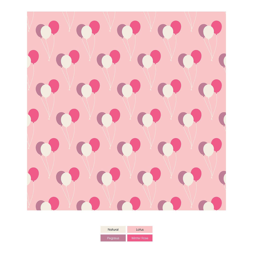 Print Footie with Zipper in Lotus Birthday
