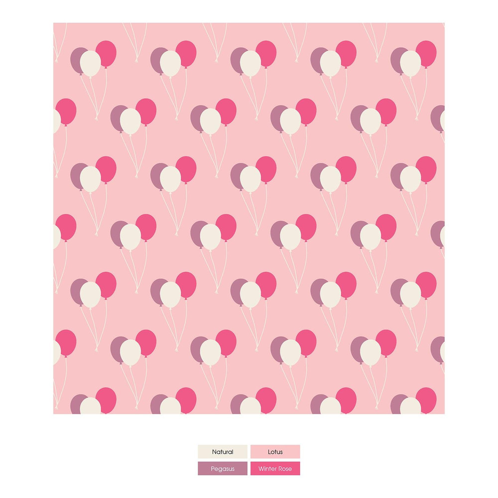 Print Footie with Zipper in Lotus Birthday