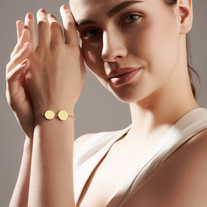 Mysha Personalized Eternal Dual Initial Circle Bracelet