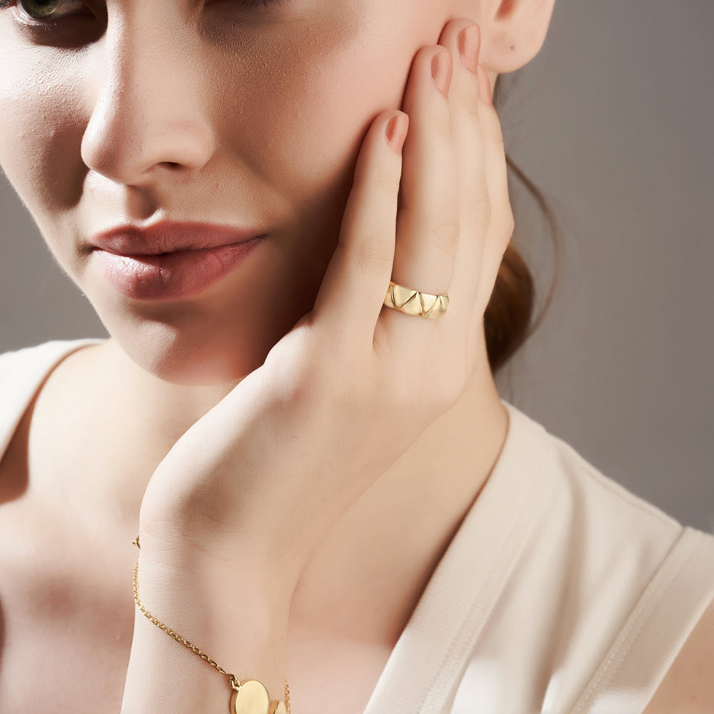 Mysha Gold Plate Accent Ring