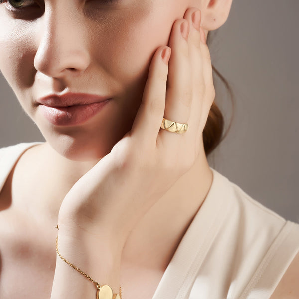 Mysha Gold Plate Accent Ring