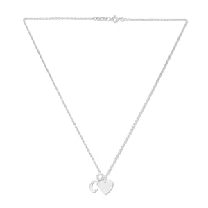 Mysha Personalized Eternal Heart Name and Initial Pendant