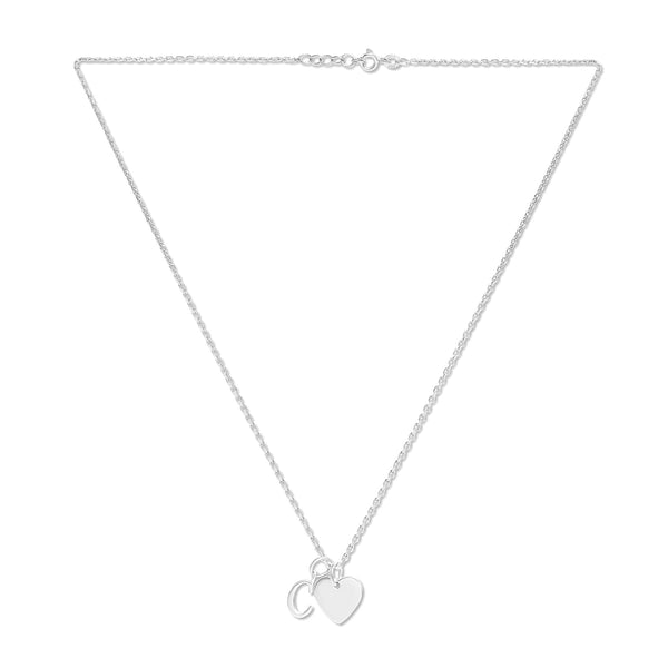 Mysha Personalized Eternal Heart Name and Initial Pendant