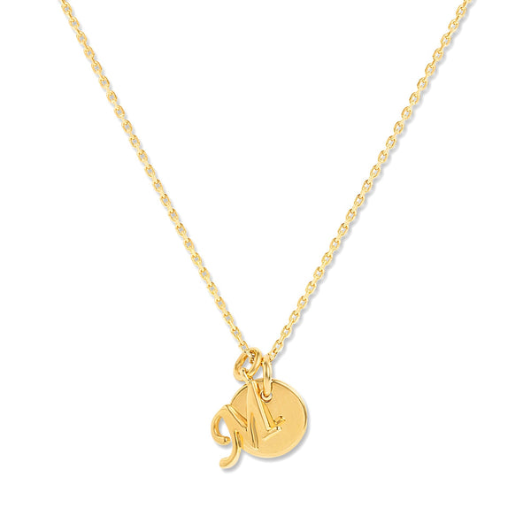 Mysha Personalized Eternal Name Disc and Initial Pendant