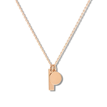 Mysha Personalized Disc and Bar Pendant
