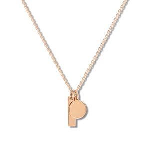 Mysha Personalized Disc and Bar Pendant