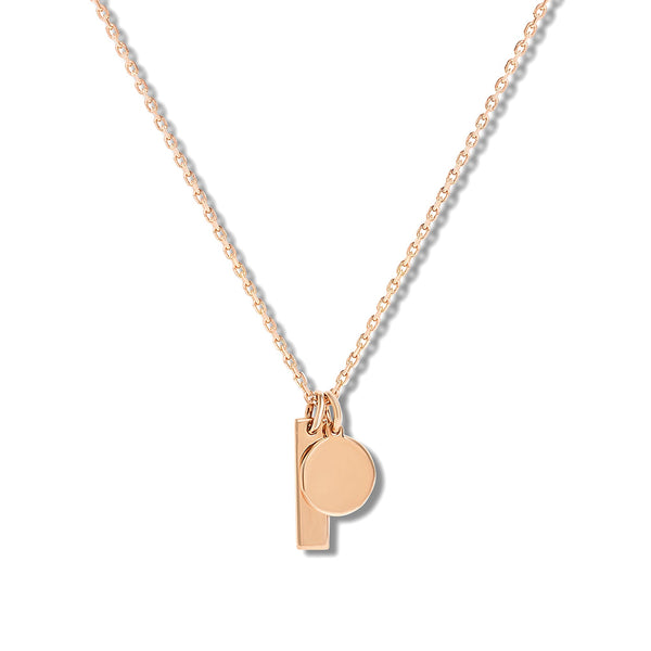 Mysha Personalized Disc and Bar Pendant