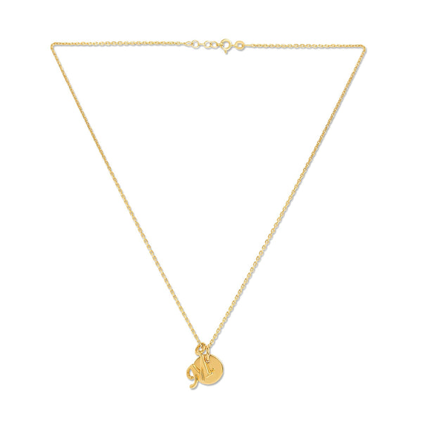 Mysha Personalized Eternal Name Disc and Initial Pendant