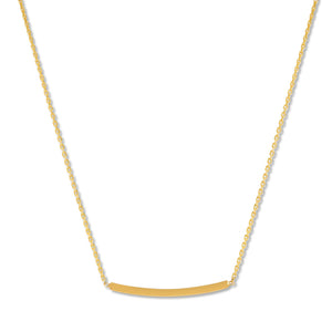 Mysha Personalized Curved Bar Pendant & Bracelet Set