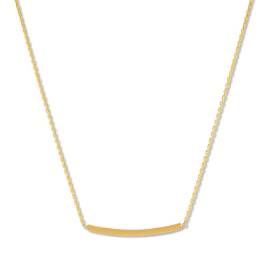 Mysha Personalized Curved Bar Pendant