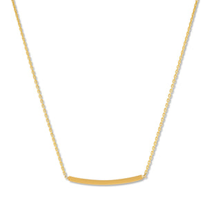 Mysha Personalized Curved Bar Pendant