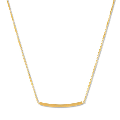 Mysha Personalized Curved Bar Pendant