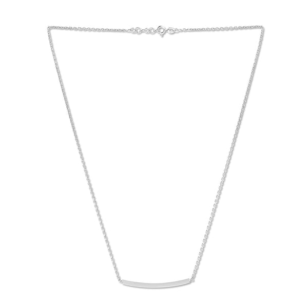 Mysha Personalized Curved Bar Pendant