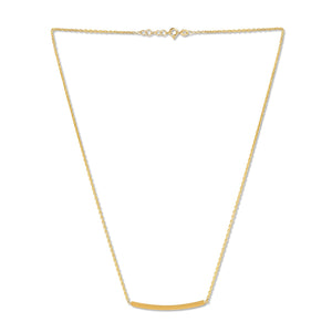 Mysha Personalized Curved Bar Pendant
