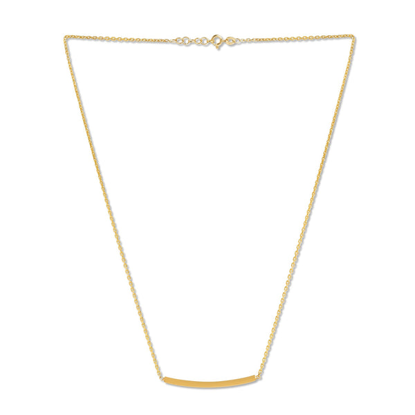 Mysha Personalized Curved Bar Pendant