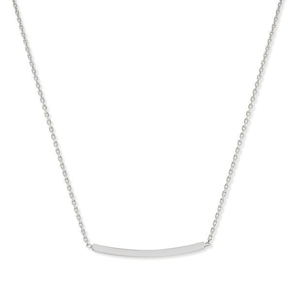 Mysha Personalized Curved Bar Pendant & Bracelet Set
