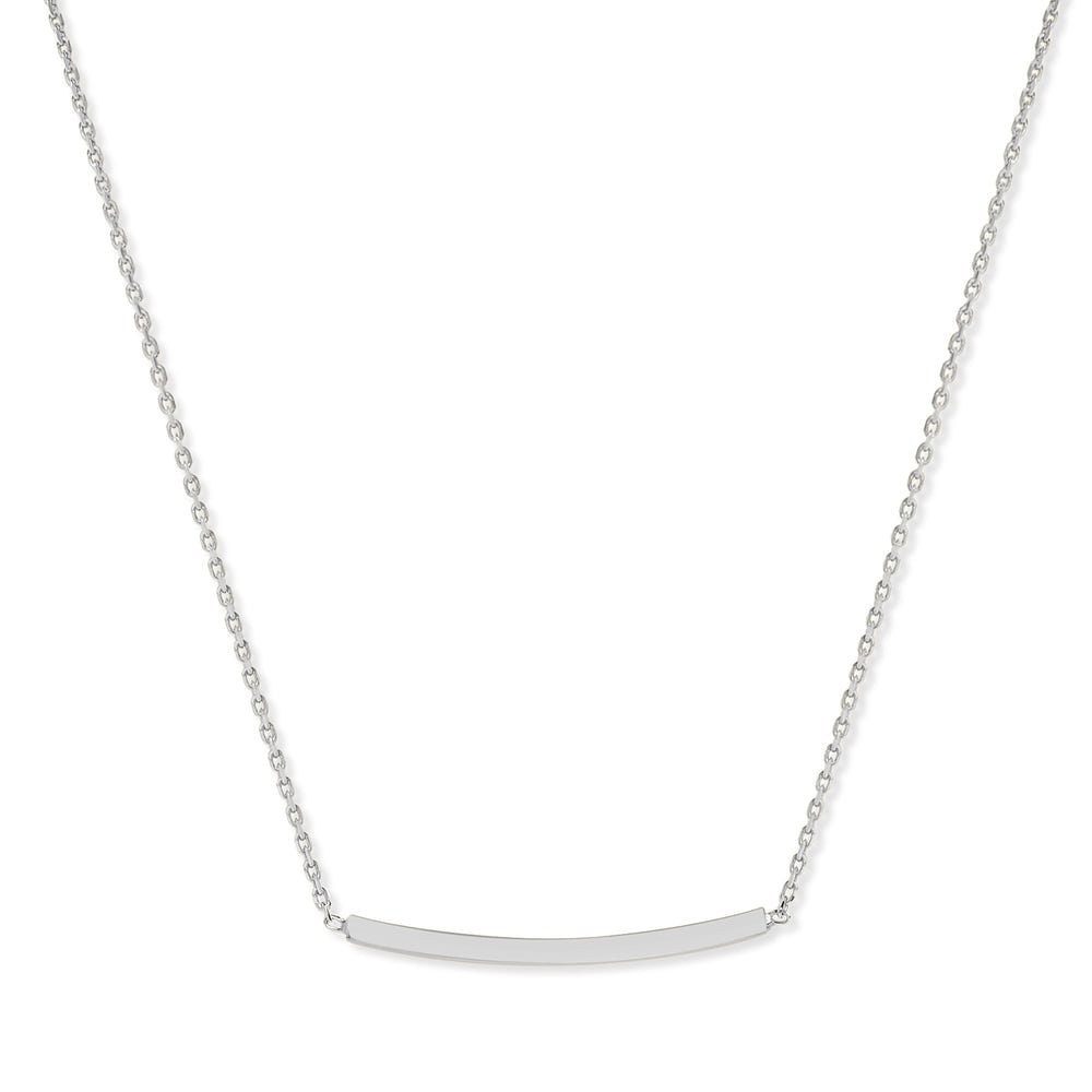Mysha Personalized Curved Bar Pendant
