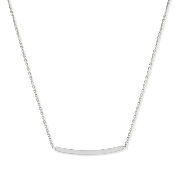 Mysha Personalized Curved Bar Pendant