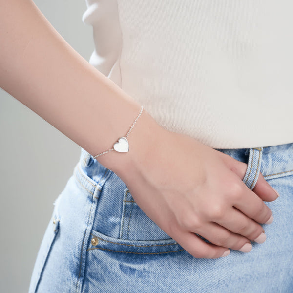 Mysha Personalized Serenade Heart Bracelet