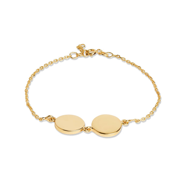Mysha Personalized Eternal Dual Initial Circle Bracelet