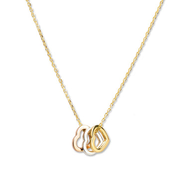 Mysha Triple Heart of Purity Pendant - Mixed Metal