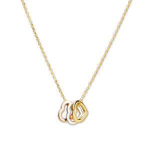 Mysha Triple Heart of Purity Pendant - Mixed Metal