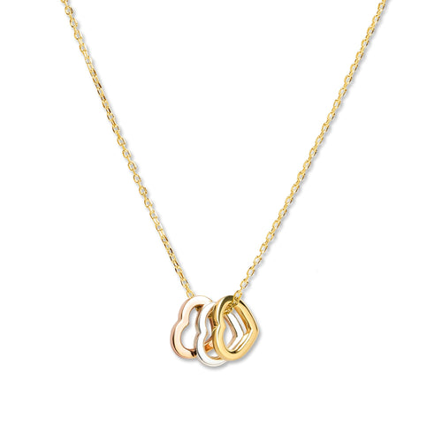 Mysha Triple Heart of Purity Pendant - Mixed Metal