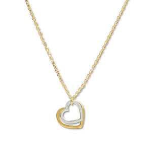 Mysha Love in Bloom Dual Mixed Metal Heart Ring Pendant