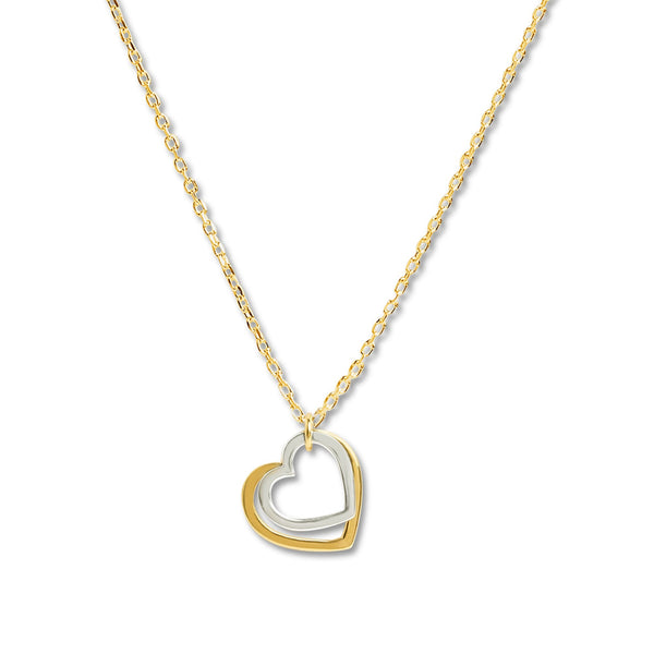 Mysha Love in Bloom Dual Mixed Metal Heart Ring Pendant