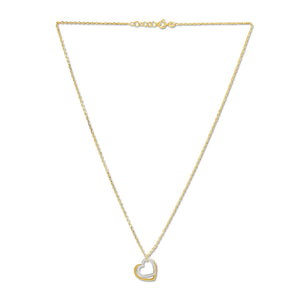 Mysha Love in Bloom Dual Mixed Metal Heart Ring Pendant