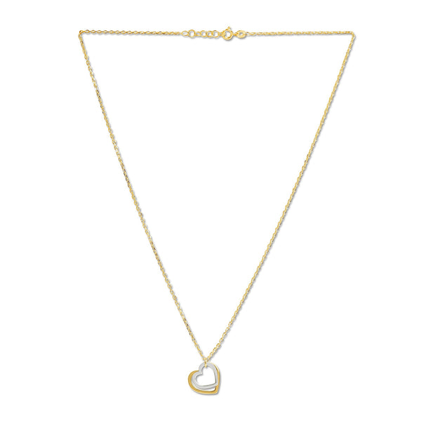 Mysha Love in Bloom Dual Mixed Metal Heart Ring Pendant