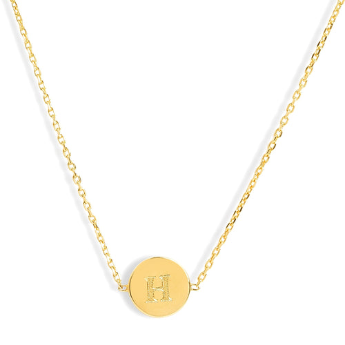 Mysha Initial Unity Circle Pendant - Single