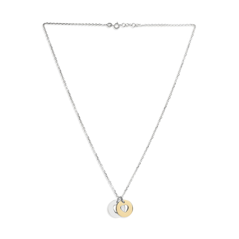 Mysha Dual Mixed Metal Captured Love Pendant