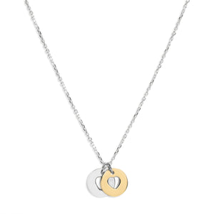 Mysha Dual Mixed Metal Captured Love Pendant