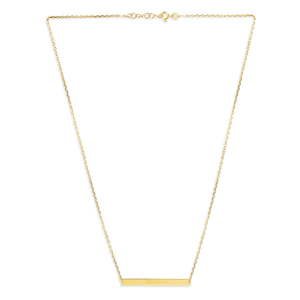 Mysha Personalized Bar of Strength Pendant
