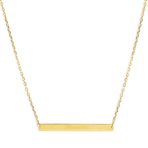 Mysha Personalized Bar of Strength Pendant and Bracelet Set
