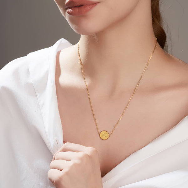 Mysha Personalized Eternal Initial Circle Pendant & Bracelet Set
