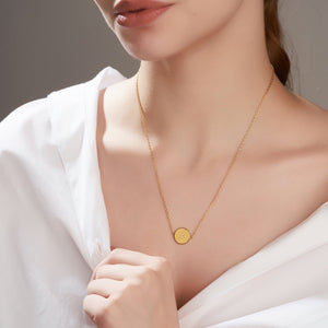 Mysha Initial Unity Circle Pendant - Single