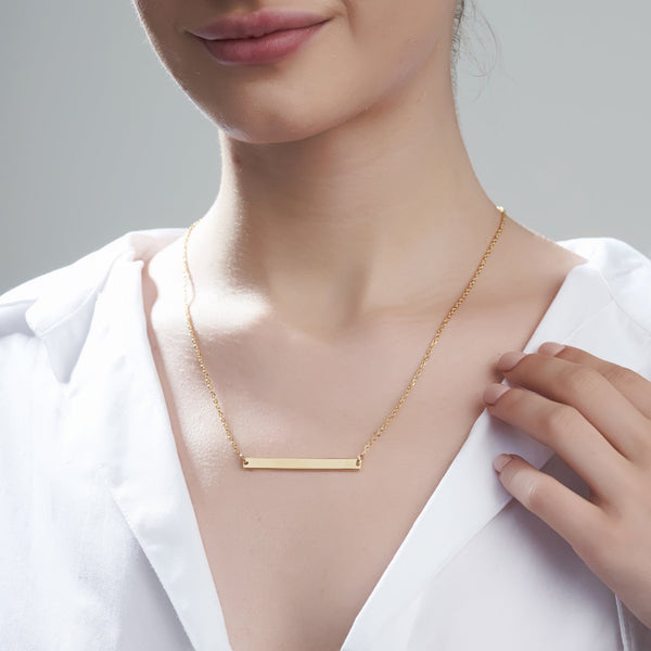 Mysha Personalized Bar of Strength Pendant