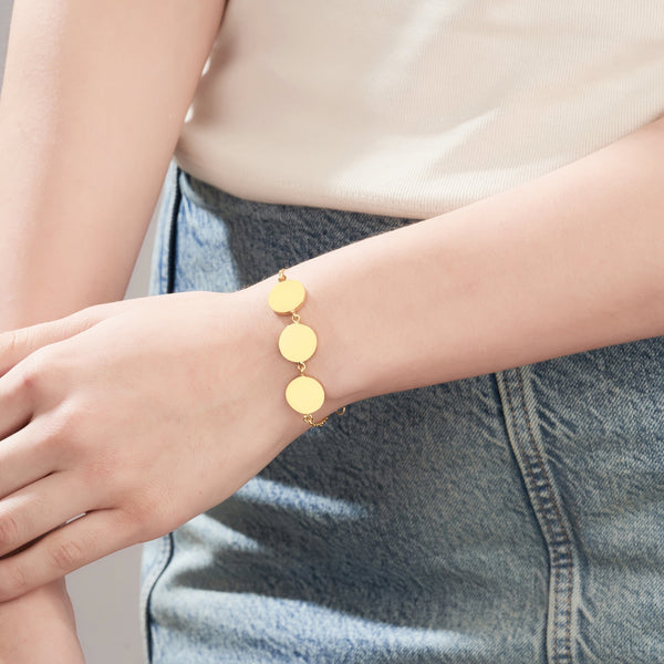 Mysha Personalized Eternal Triple Initial Circle Bracelet
