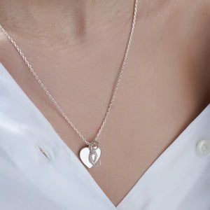 Mysha Personalized Eternal Heart Name and Initial Pendant