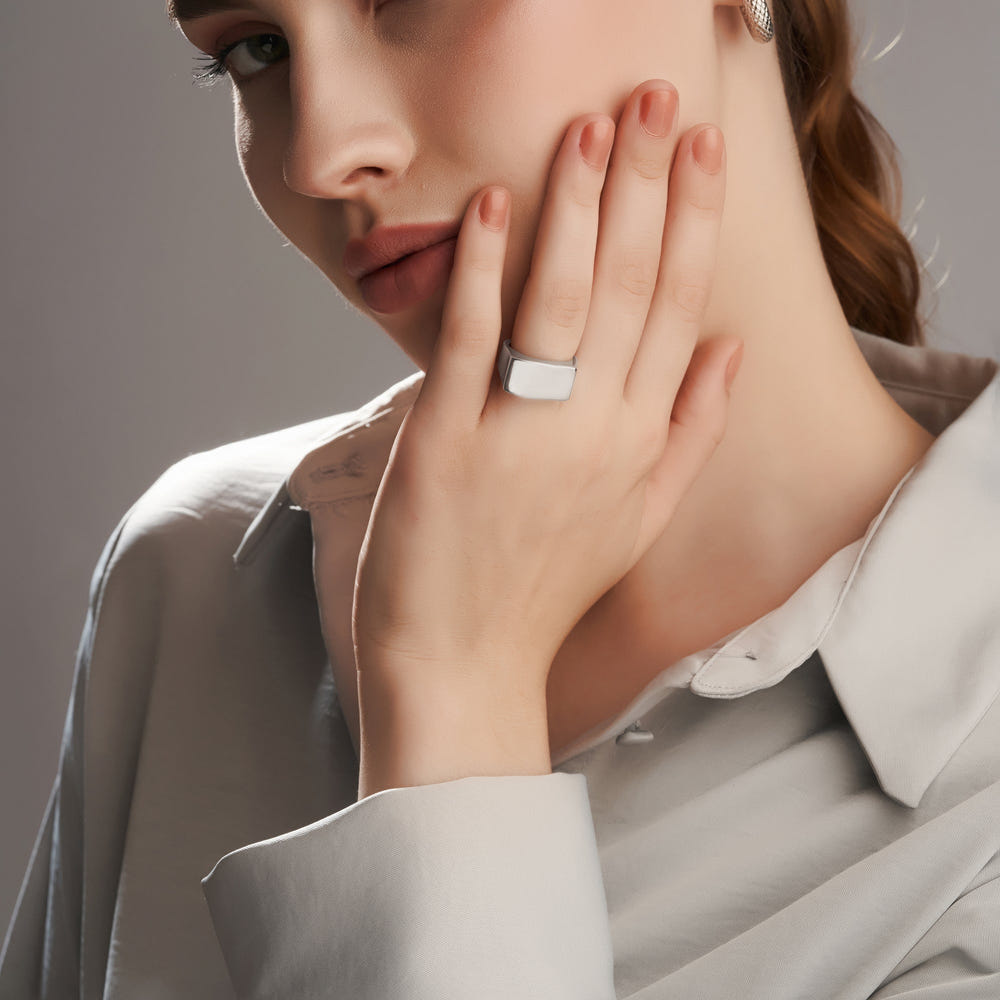 Mysha Sterling Silver Name ID Ring