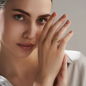 Mysha Gold Plate Cords of Life Ring
