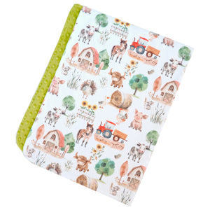 Farm Life Minky Baby Blanket