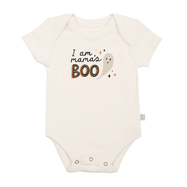 Graphic bodysuit by Mamas Boo for babies, featuring a cute design in a comfortable short sleeve style.
